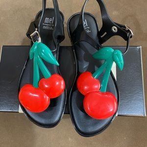 NEW • Mini Melissa • Solar Sandals Cherry Girls